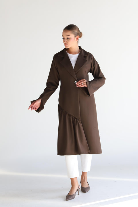 Chocolate Long Blazer