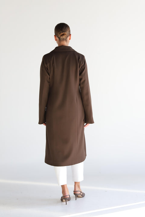 Chocolate Long Blazer