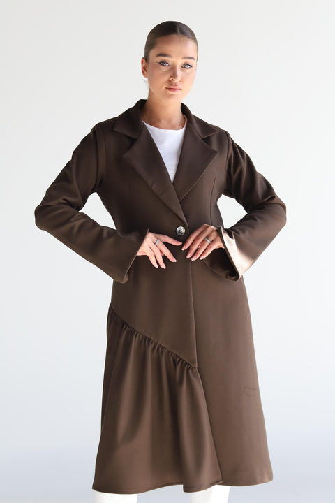 Chocolate Long Blazer