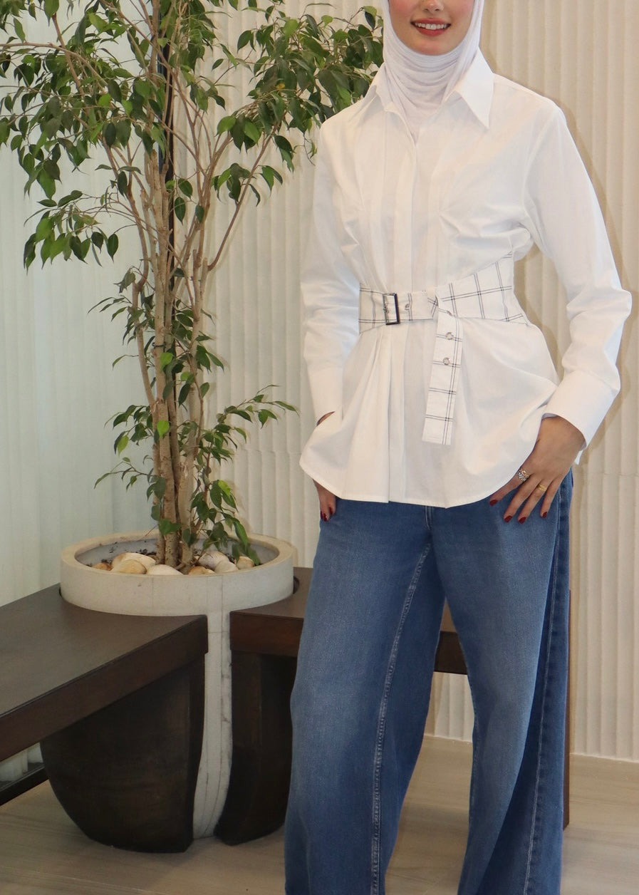 Windowpane Belt - Timeless Boutique