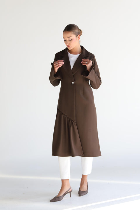 Chocolate Long Blazer