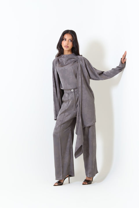 Grey Satin Set