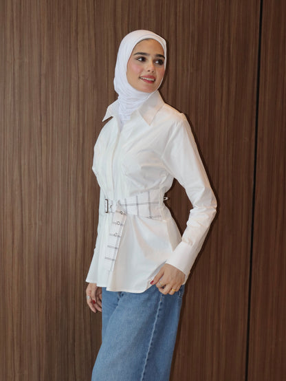 Windowpane Belt - Timeless Boutique