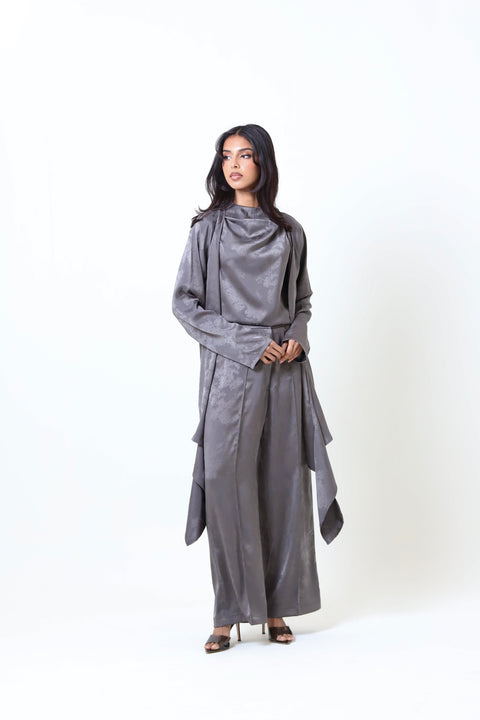 Grey Satin Set