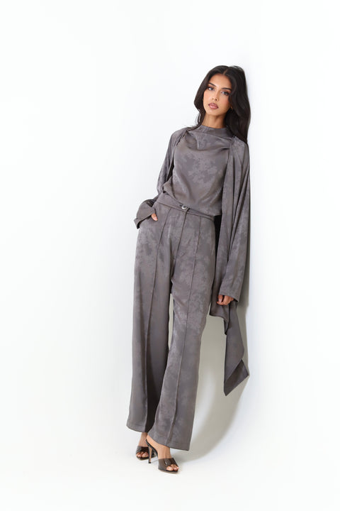 Grey Satin Set