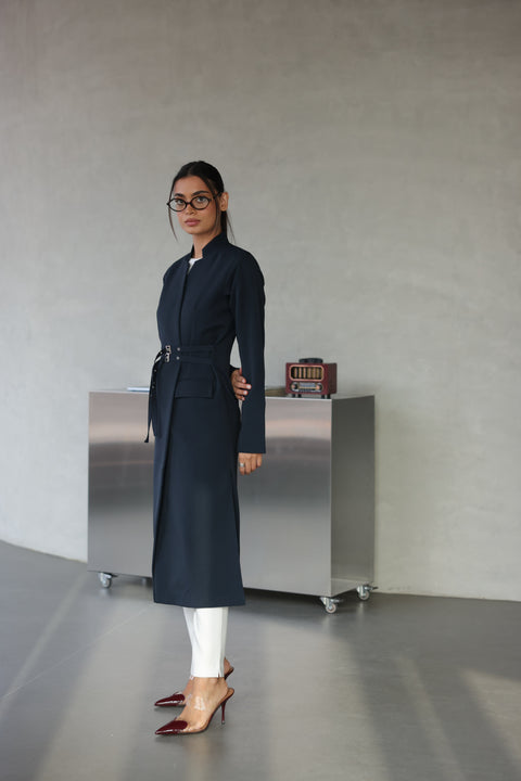 Navy ties blazer