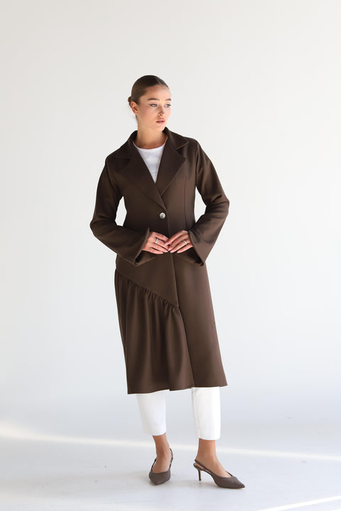 Chocolate Long Blazer