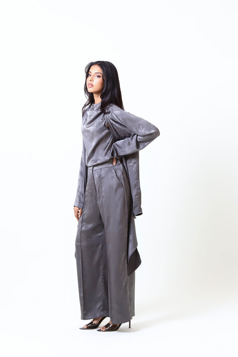 Grey Satin Set