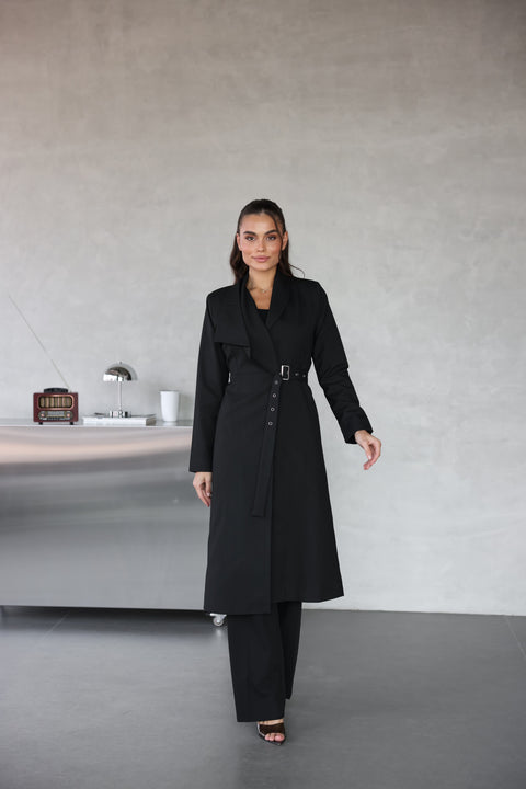 Belted long Blazer