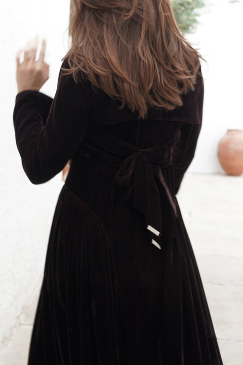 Brown Velvet Kaftan