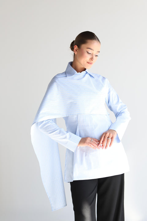 Crystal Scarf Shirt