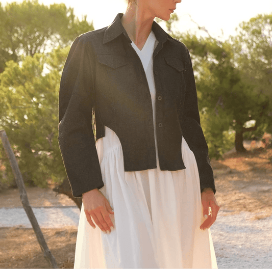 Denim Crop jacket - Timeless Boutique