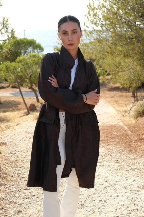 Burnt brown coverup - Timeless Boutique Kuwait