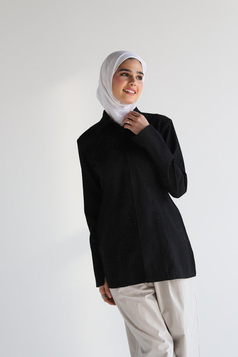 Fitted Denim jacket - Timeless Boutique Kuwait