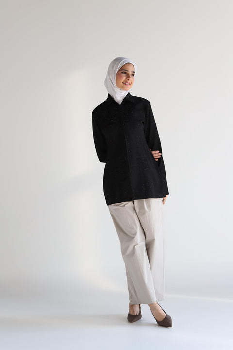 Fitted Denim jacket - Timeless Boutique Kuwait