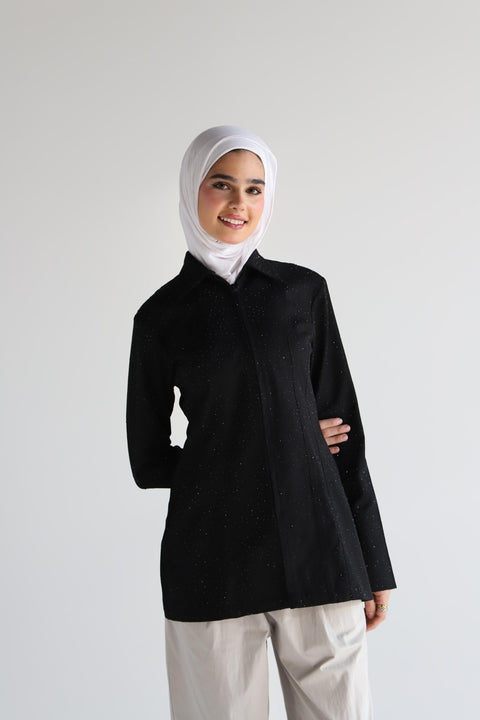 Fitted Denim jacket - Timeless Boutique Kuwait