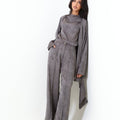 Grey Satin Set - Timeless Boutique Kuwait