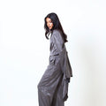 Grey Satin Set - Timeless Boutique Kuwait