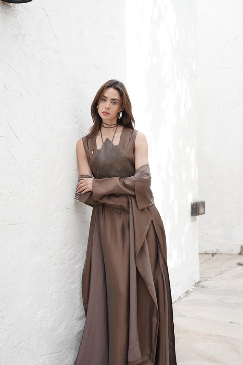 Latte Kaftan - Timeless Boutique Kuwait