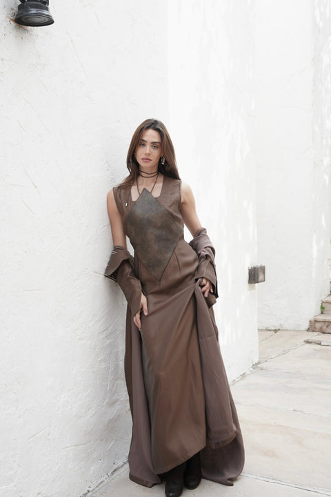 Latte Kaftan - Timeless Boutique Kuwait