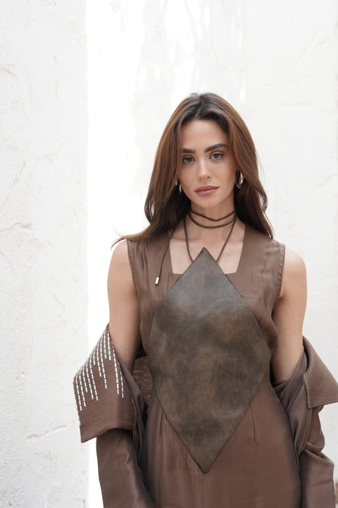 Latte Kaftan - Timeless Boutique Kuwait