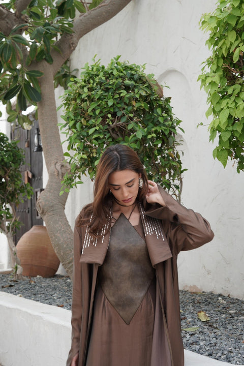 Latte Kaftan - Timeless Boutique Kuwait