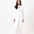 Long white Aura Blazer - Timeless Boutique Kuwait