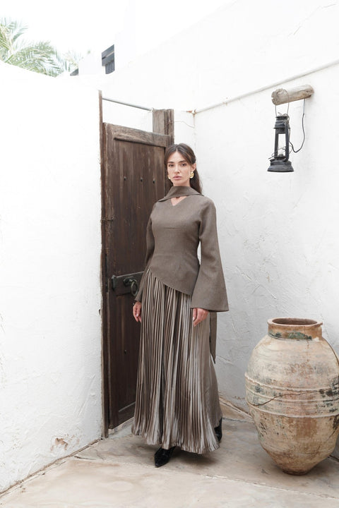 Plisse Kaftan - Timeless Boutique Kuwait