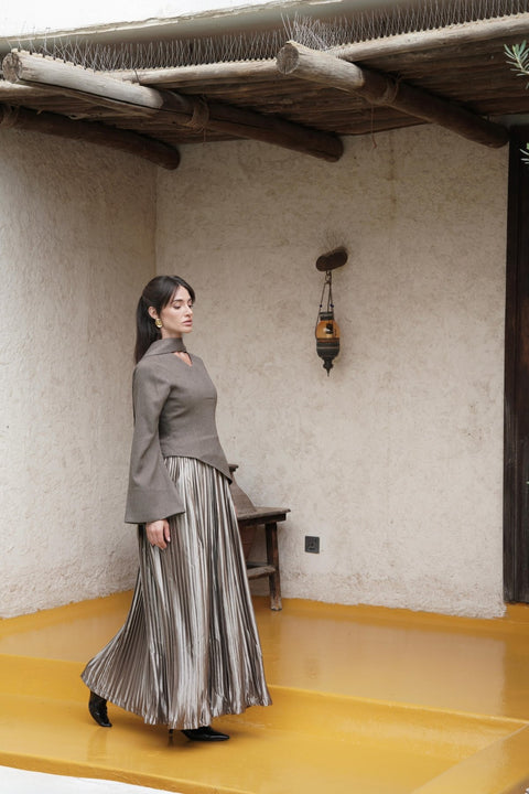 Plisse Kaftan - Timeless Boutique Kuwait