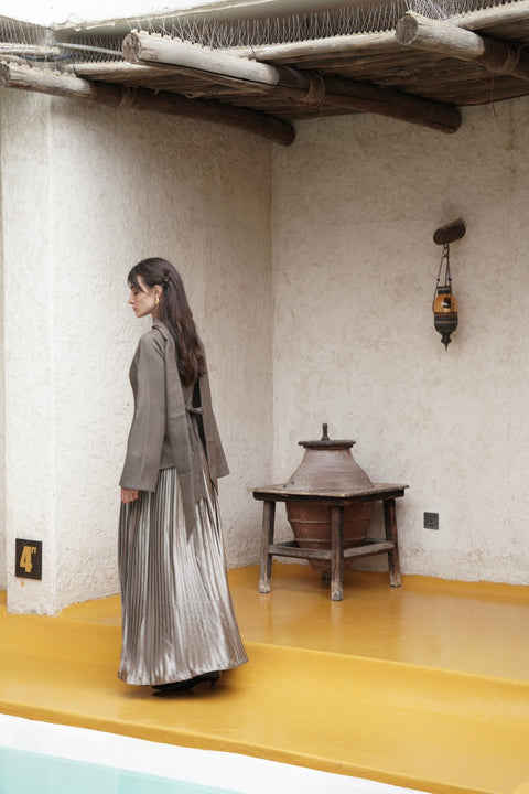 Plisse Kaftan - Timeless Boutique Kuwait