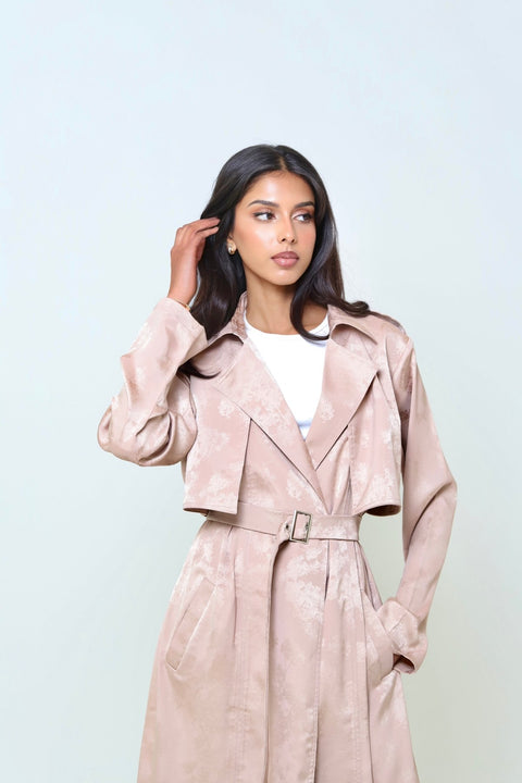 Satin Trench Set - Timeless Boutique Kuwait