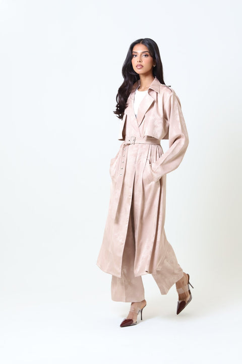 Satin Trench Set - Timeless Boutique Kuwait