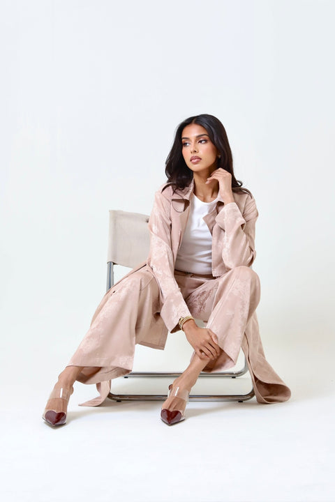 Satin Trench Set - Timeless Boutique Kuwait