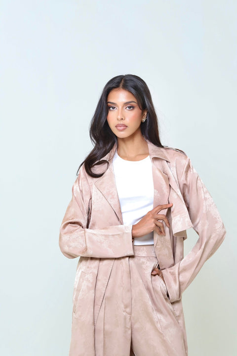 Satin Trench Set - Timeless Boutique Kuwait