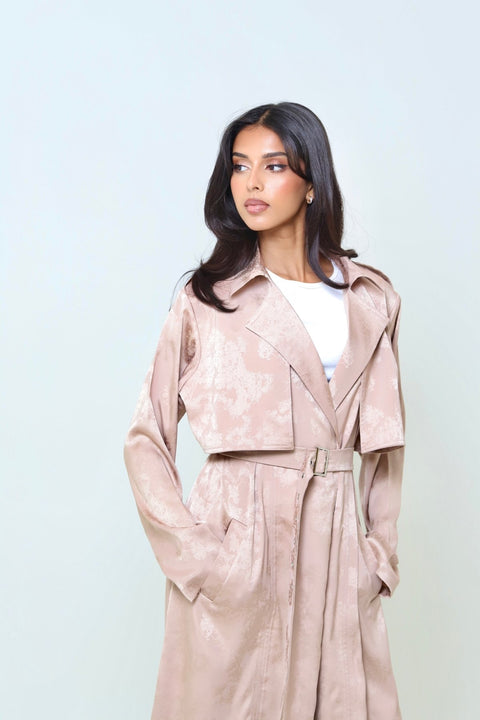 Satin Trench Set - Timeless Boutique Kuwait