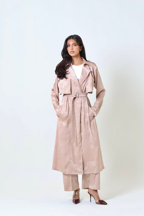 Satin Trench Set - Timeless Boutique Kuwait