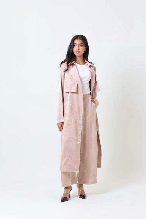 Satin Trench Set - Timeless Boutique Kuwait