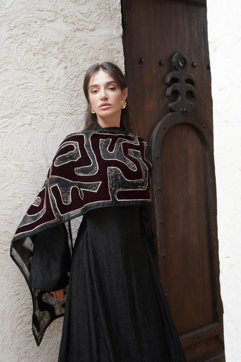 Shawl Kaftan - Timeless Boutique Kuwait