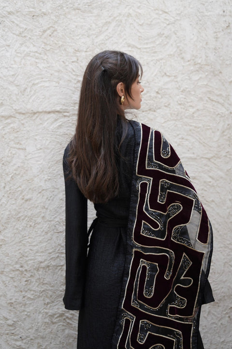 Shawl Kaftan - Timeless Boutique Kuwait