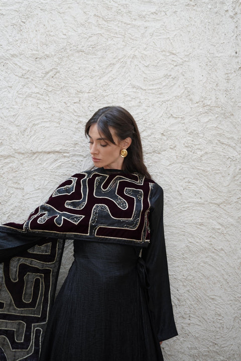 Shawl Kaftan - Timeless Boutique Kuwait