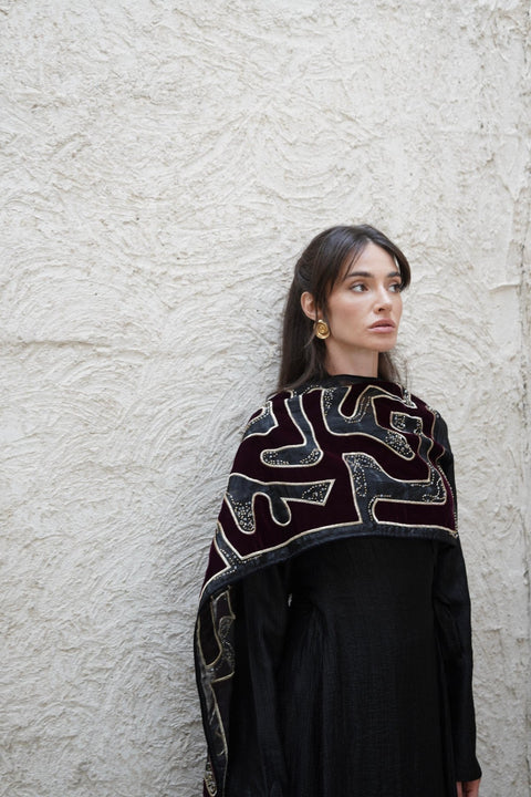 Shawl Kaftan - Timeless Boutique Kuwait