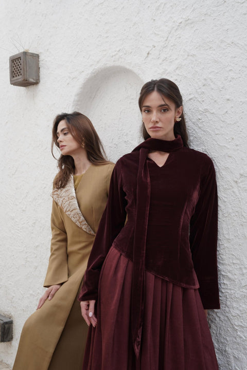 Velvet Sunset Kaftan - Timeless Boutique Kuwait