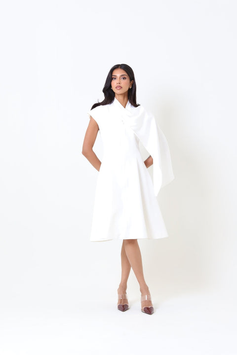 White Midi Dress - Timeless Boutique Kuwait