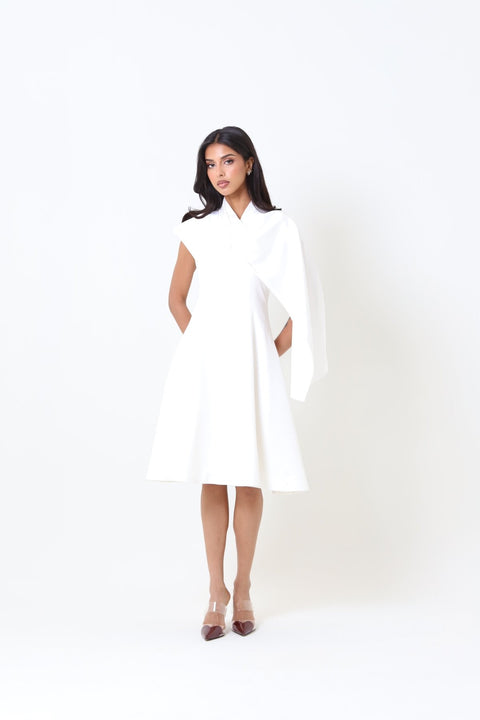 White Midi Dress - Timeless Boutique Kuwait